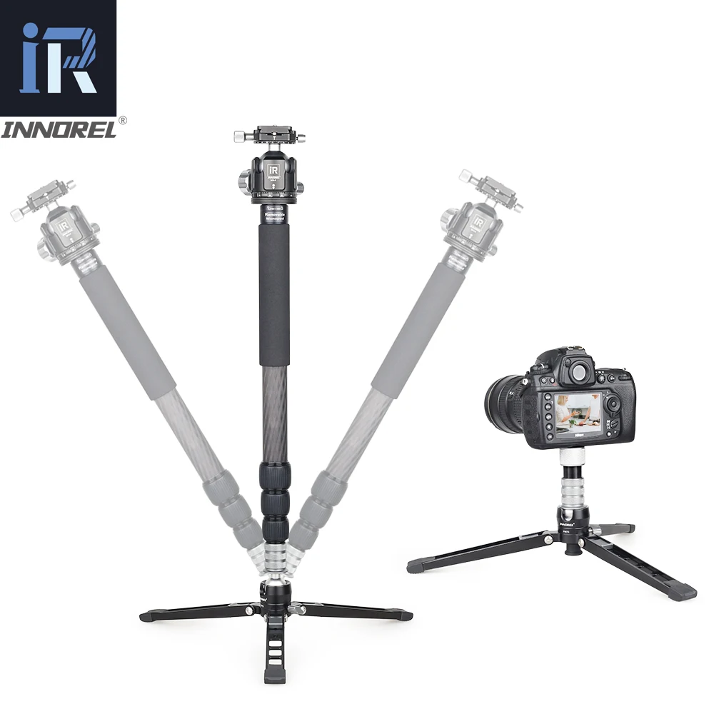 RT85CL Professional 10 Layers Carbon Fiber Tripod Monopod with Panoramic Low Profole Ball or Fluid Head for Digital DSLR Camera