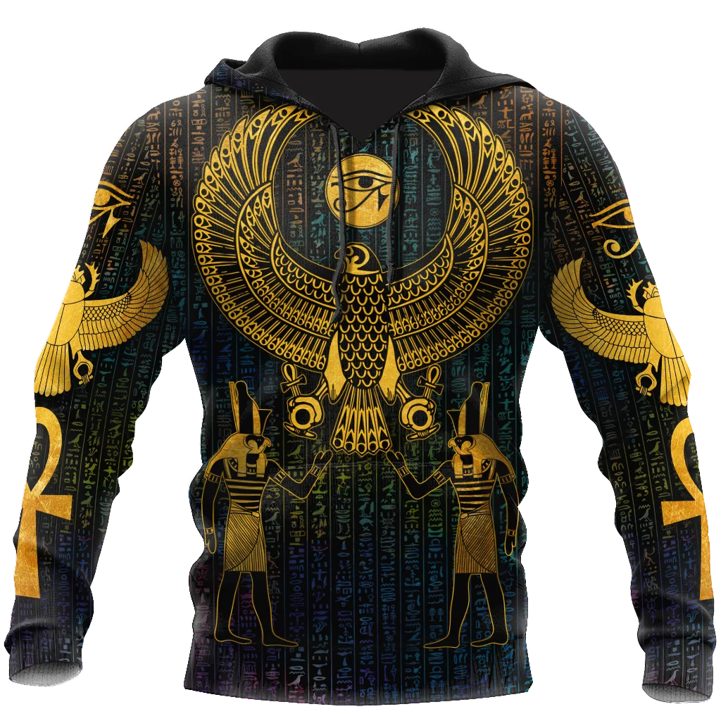 Hieroglyphen Altes Ägypten 3D-Druck Männer Herbst Hoodie Unisex Kapuzenpullover Streetwear Casual Reißverschluss Hoodies DK341 – Detail 6