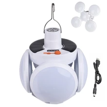 

Portable LED Solar Lamp Solar Energy Light USB Rechargeable Emergency Bulb For Outdoor Garden Camping Tent Fishing SOS Light