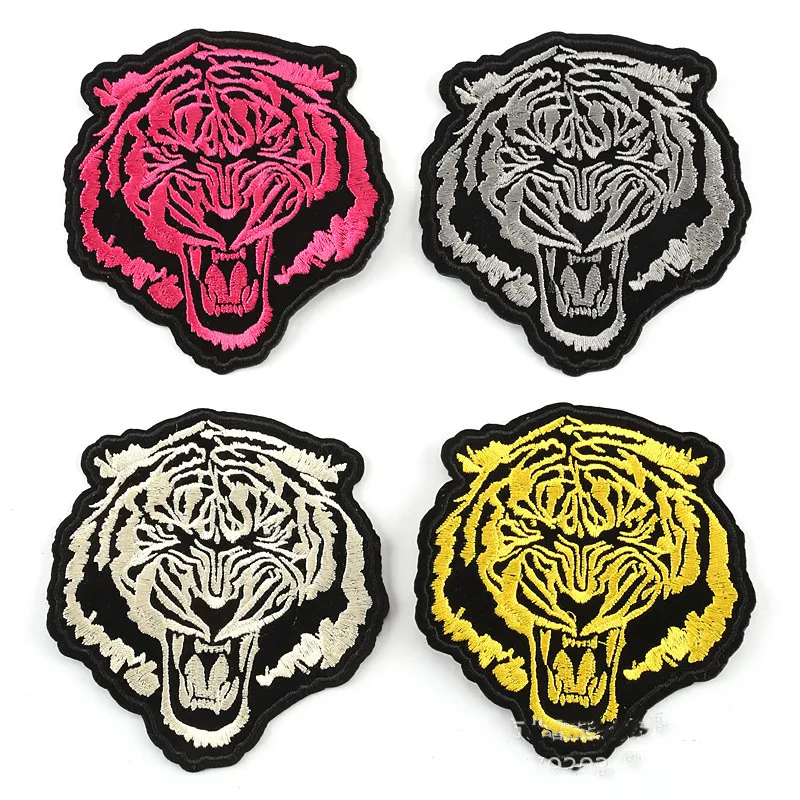 Fashion beads embroidered sequins patch decals for clothing accessories tiger head lion applique iron on DIY Supplies | Дом и сад