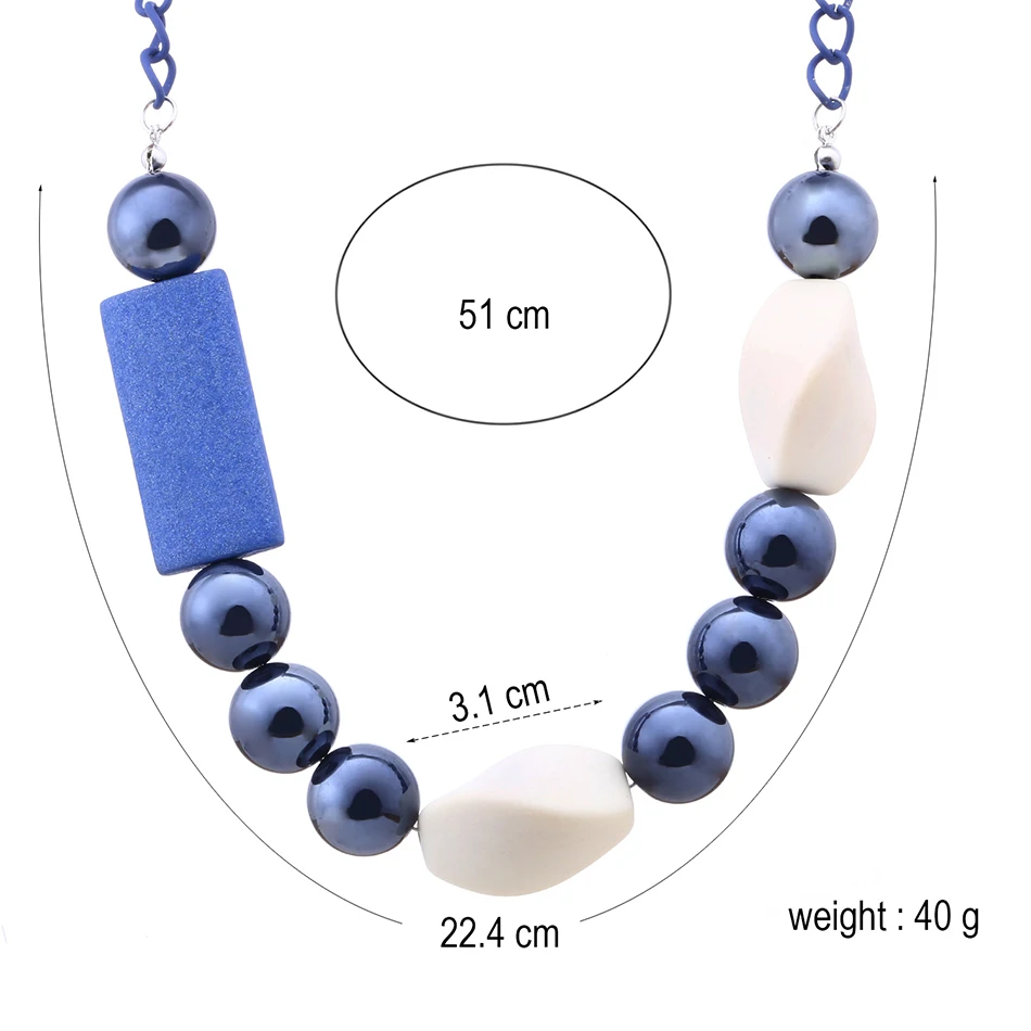 Женское Ожерелье из акриловых бус для женщин, бисерное ожерелье s& Кулоны, массивное деревянное ожерелье, ювелирное изделие для подарка женщинам MX052