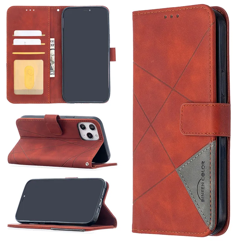 Luxury Leather Phone Case For iPhone 12Pro 11Pro 12 Mini 11 Pro Max SE 2020 6 6S 8 7 Plus XR X XsMax Wallet Flip Cover Coque