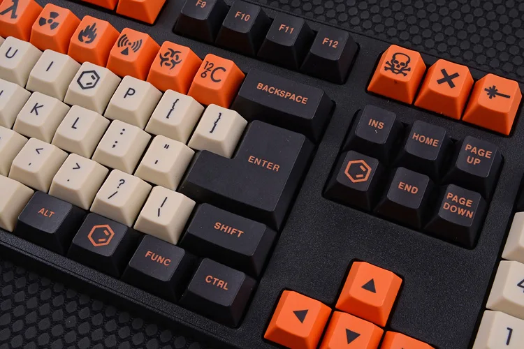 Keycap 84 клавиши PBT Сублимация 84 механическая клавиатура оригинальная высота брелки индивидуальная добавка маленькая Пчелка большой углерод