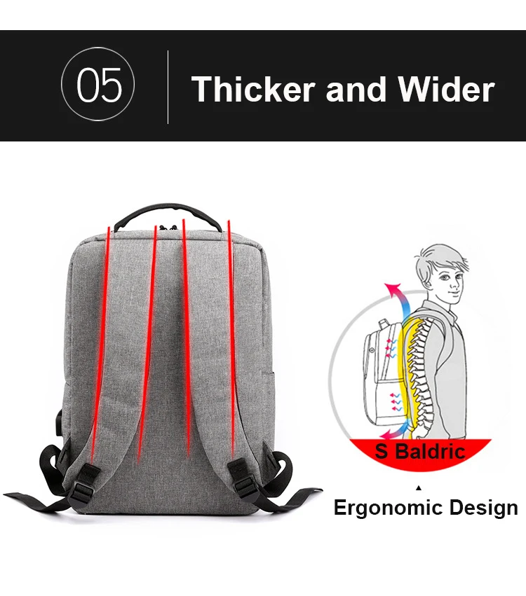 Рюкзак для ноутбука с usb зарядкой, 15 дюймов, рюкзак для путешествий, многофункциональный, Противоугонный, водонепроницаемый, Нейлоновый, школьный рюкзак для ПК