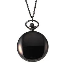 Гладкий и яркий модный ретро черный двусторонний римская шкала белый циферблат большого размера с ожерельем