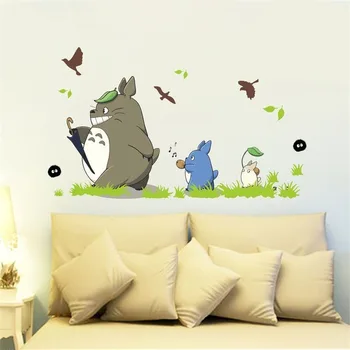 

Cute Cartoon Totoro Wall Stickers Home Living Room Waterproof Removable Decals Children Nursery Room Decoration Wallpaper