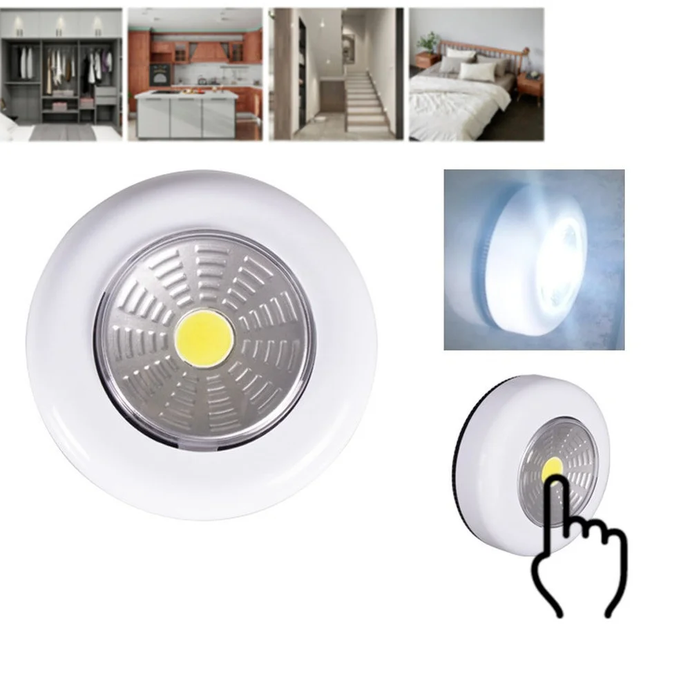 COB LED Touch Light Under Cabinet Led Wireless Wall Lamp Wardrobe Cupboard Closet Bedroom Kitchen Night Light 3A Battery Powered led night light night light led cabinet lights led night lamp