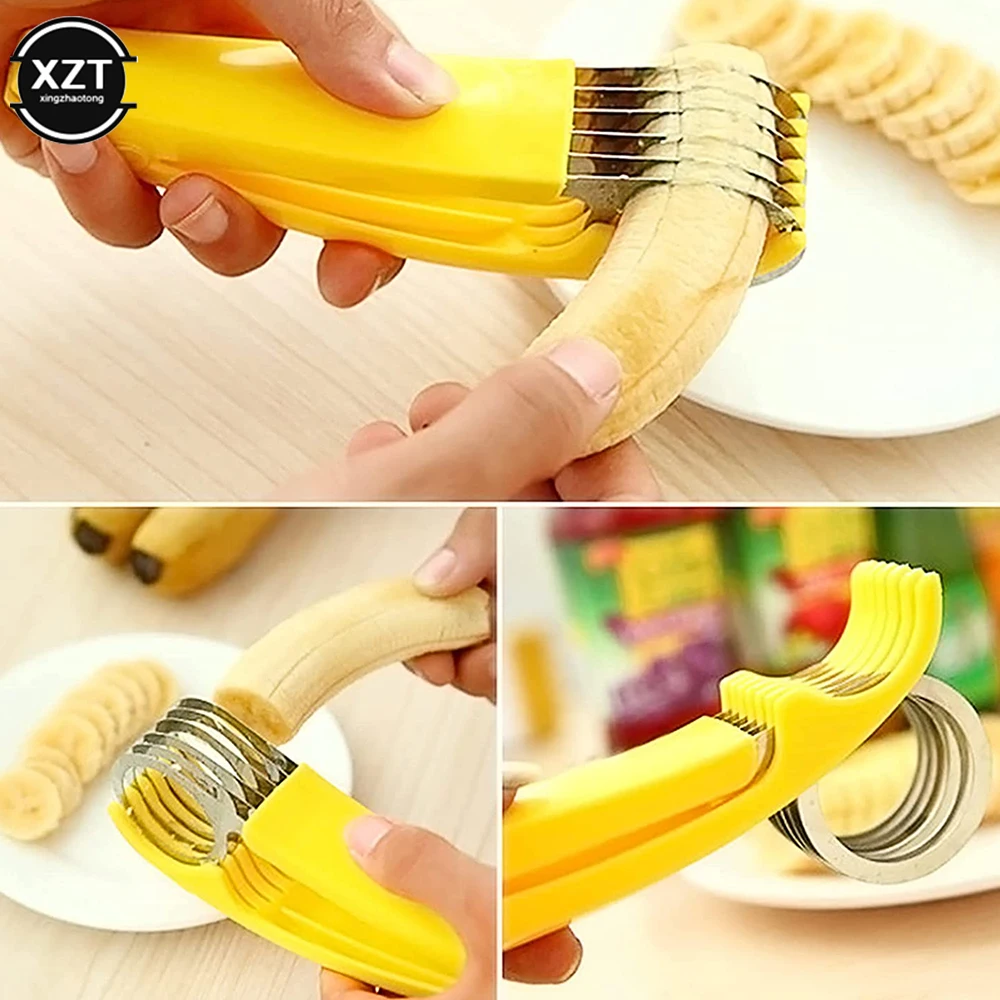 Popular Kitchen Accessories Vegetable Slicer Fruit Slicer Food Slicer Banana Slicer Chopper Fruit Cutter Cucumber Salad Vegetable Peeler New Cooking Tool Home Creative