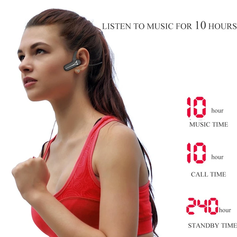 F1 Bluetooth, беспроводные наушники, костная проводящая гарнитура, Bluetooth 5,0, титановые спортивные наушники с открытыми ушами для всех смартфонов