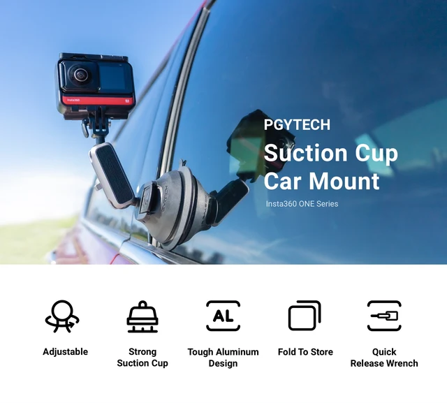 PGYTECH吸盤式車載マウントアクセサリー Insta360 X5 X4 X3 PGYTECH吸盤式車載マウントアクセサリー Insta360 X5 X4 X3