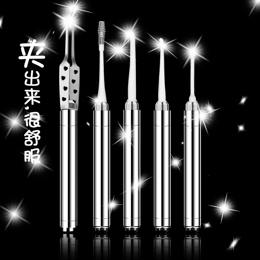 

Earpick Luminous Ear Pick Children Ear Cleaning Useful Product Baby Dig Ear Earwax Tweezers Tool Kit Ear Cleaning Light Included