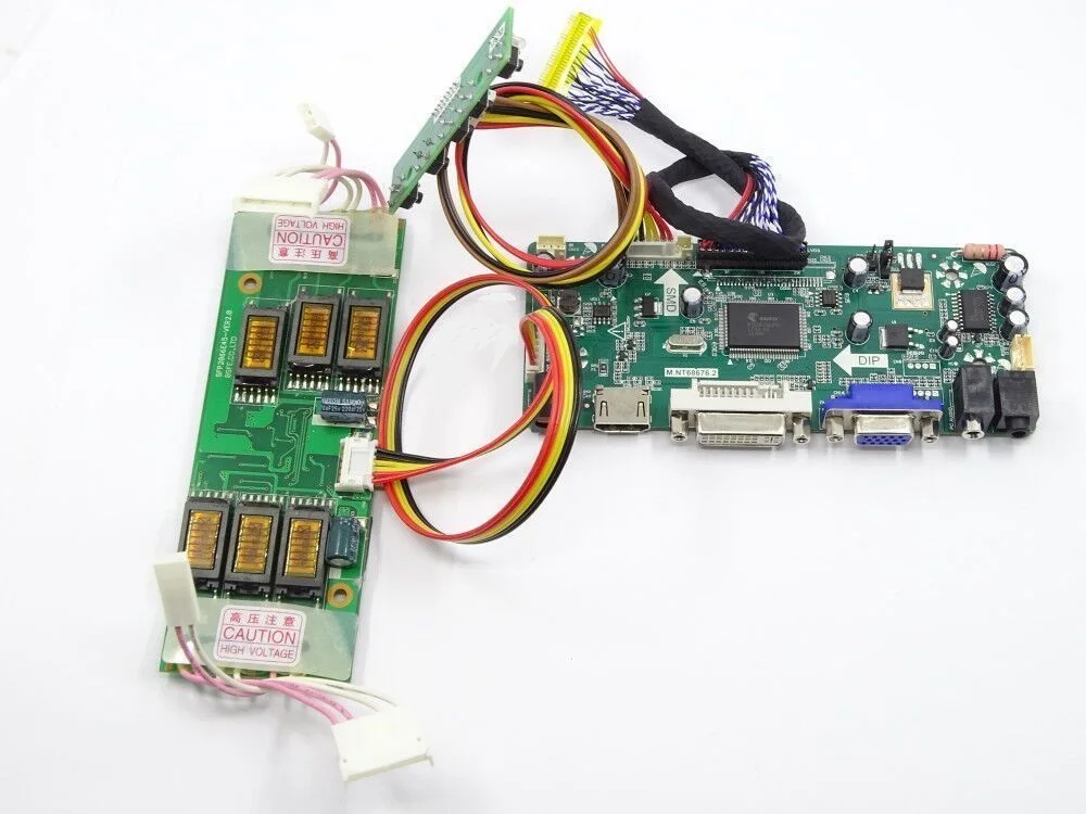 DIY VGA HDMI аудио lcd Универсальный M. NT68676 плата драйвера контроллера с адаптером питания для панели ЖК-экрана HDMI DIY Совместимость