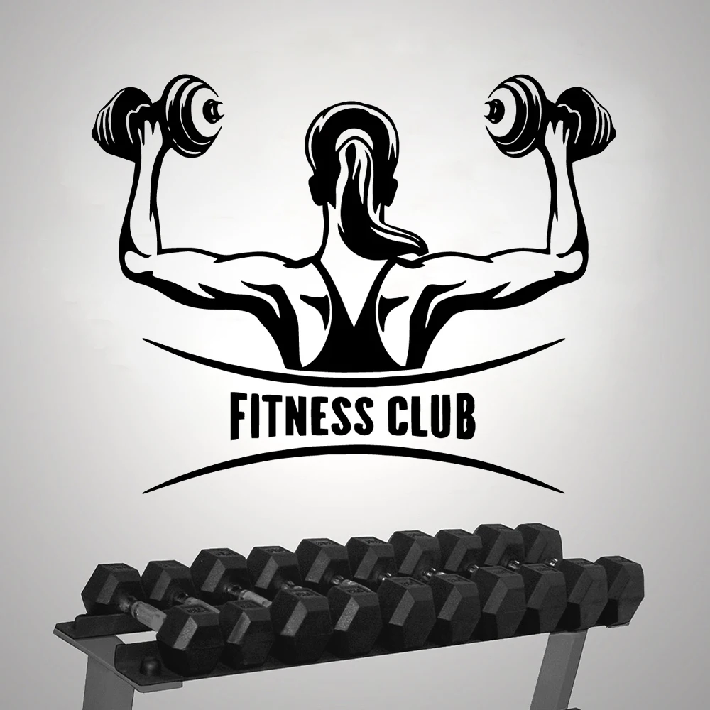 Fitness Freak Decals Fitness Club Removable Wall Stickers For Gym Quotes  Poster Wallpaper Vinyl Art Decoration Murals Hj0288 - Wall Stickers -  AliExpress
