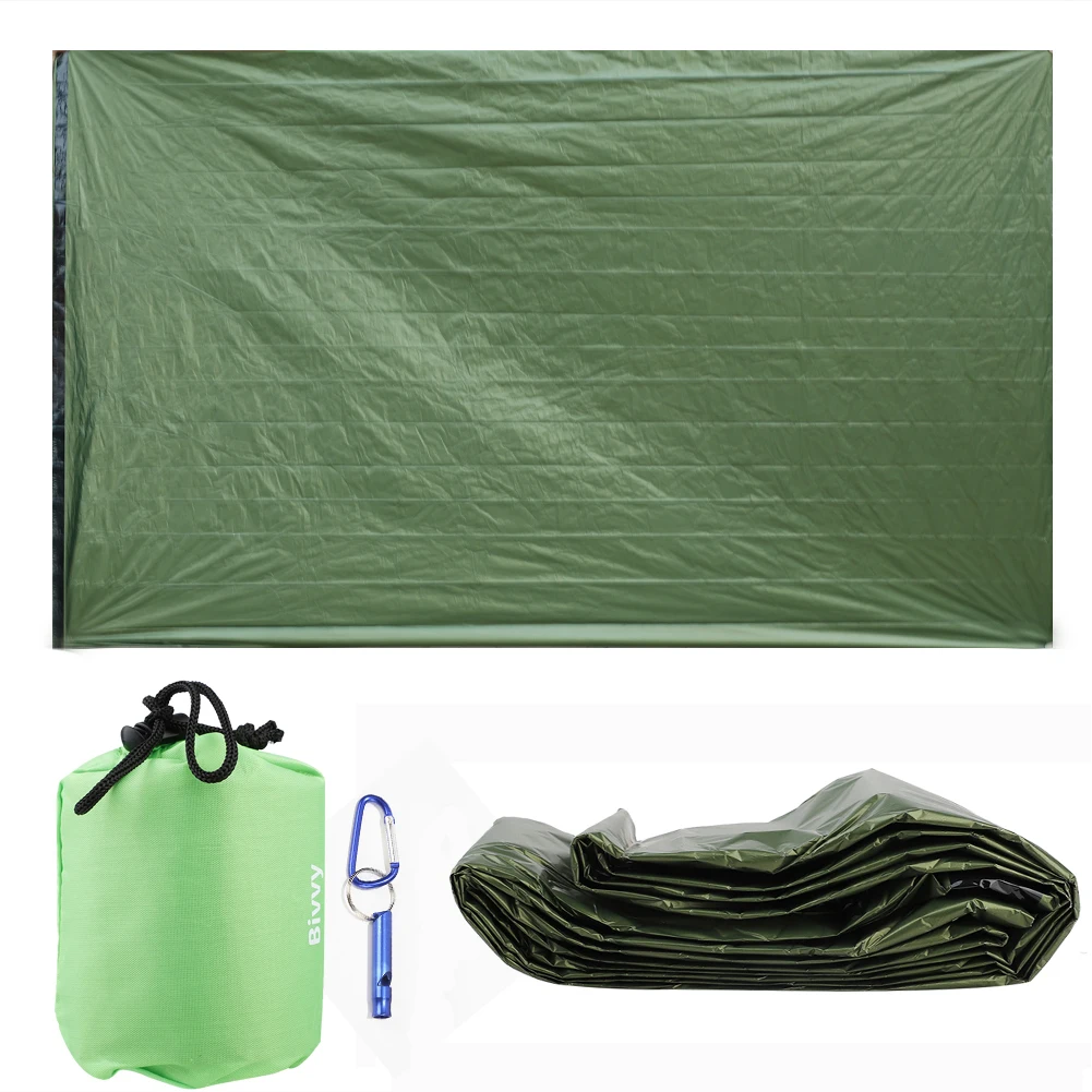 

Outdoor Emergency Sleeping Bag PE Thermal Keep Warm Waterproof First Aid Emergency Blanket Camping Survival Gear