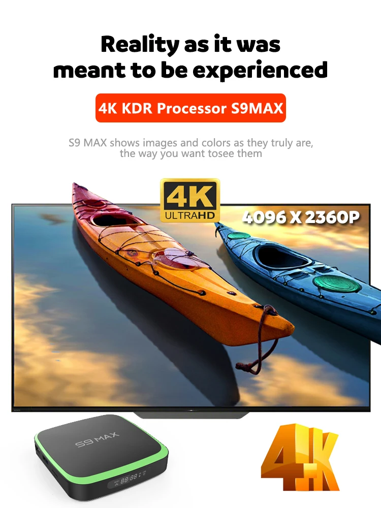 S9 Max Android tv Box Android 9,0 Amlogic S905X3 4 Гб 64 Гб 4K Netflix Dolby 2,4+ 5 ГГц двойной WiFi смарт-медиаплеер