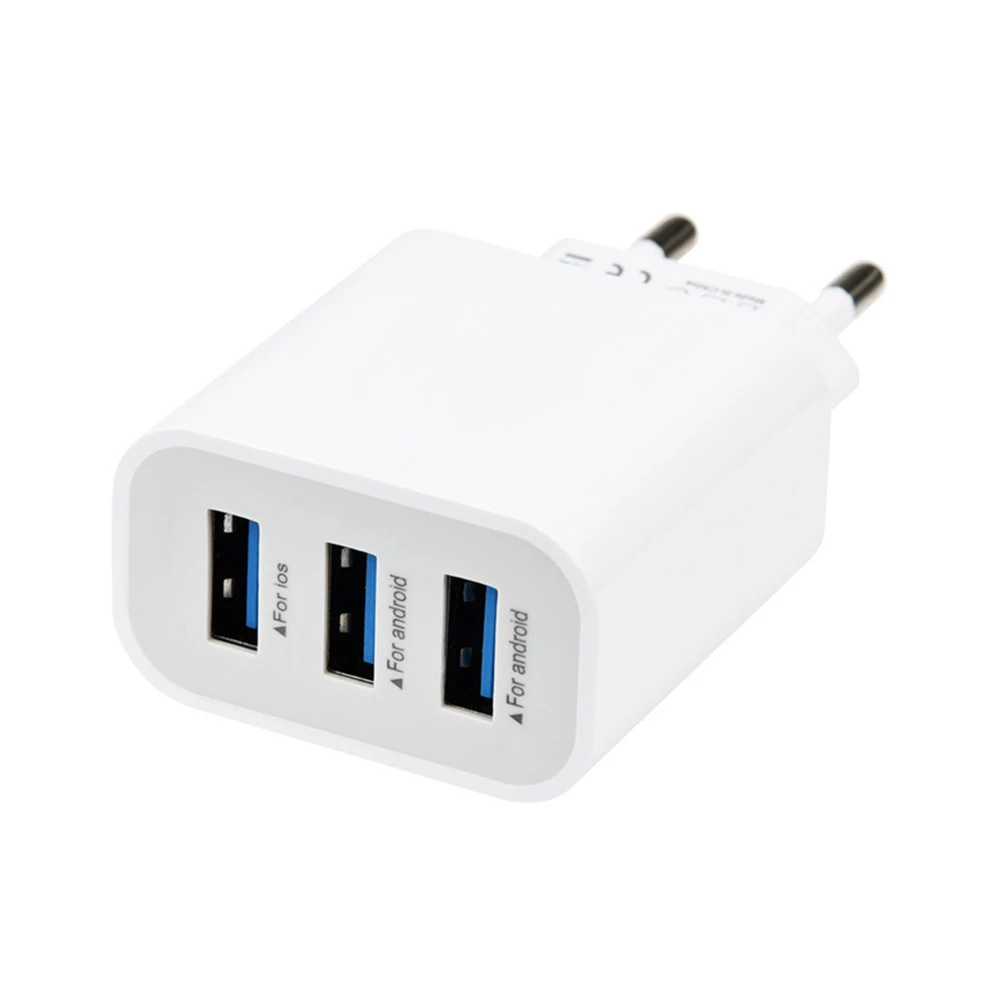 Универсальный мобильный телефон зарядное устройство 3USB 3 1 А дорожный адаптер для