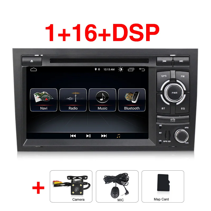 Android 9 четырехъядерный Автомобильный мультимедийный dvd-плеер для Audi A4 S4 RS4 2002-2008 с canbus wifi BT Радио Стерео DAB - Цвет: add view camera