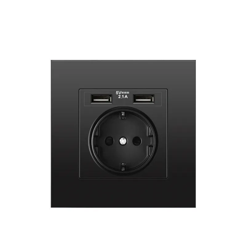 DepoGuye  EU ǥ  C 220V USB ÷  ,  USB ,   16A  ܼƮ 86mm * 86mm