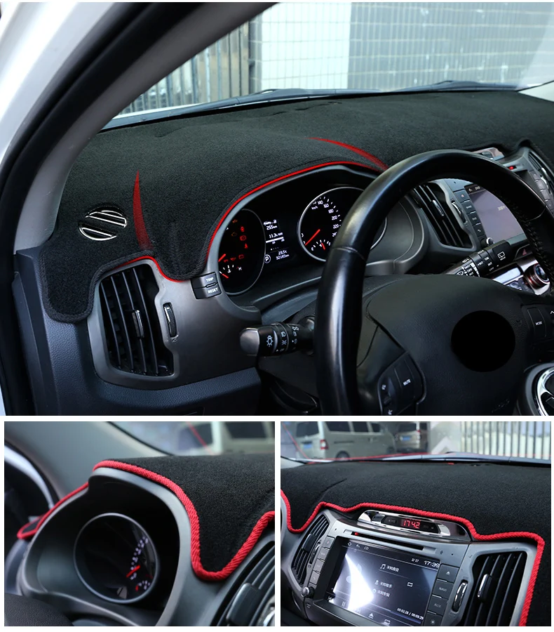 Чехлы на приборную панель автомобиля коврик для KIA Sportage R 2011 2012 2013 LHD тент ковер подушка протектор интерьерные аксессуары