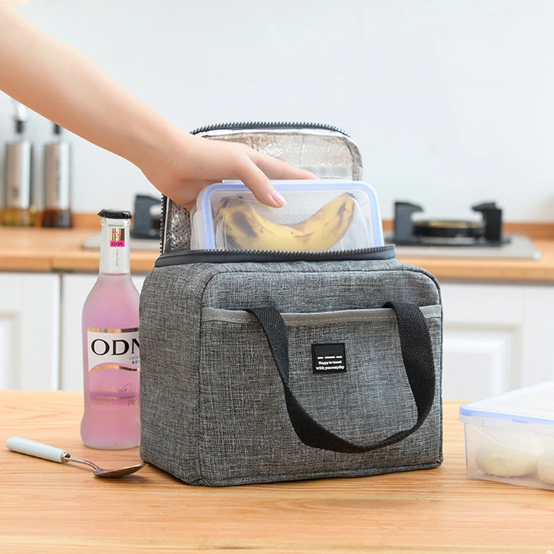 Pouch Lunch-Bags Travel Picnic Insulated Dinner-Box Waterproof Oxford Food-Case-Accessories-Supplies