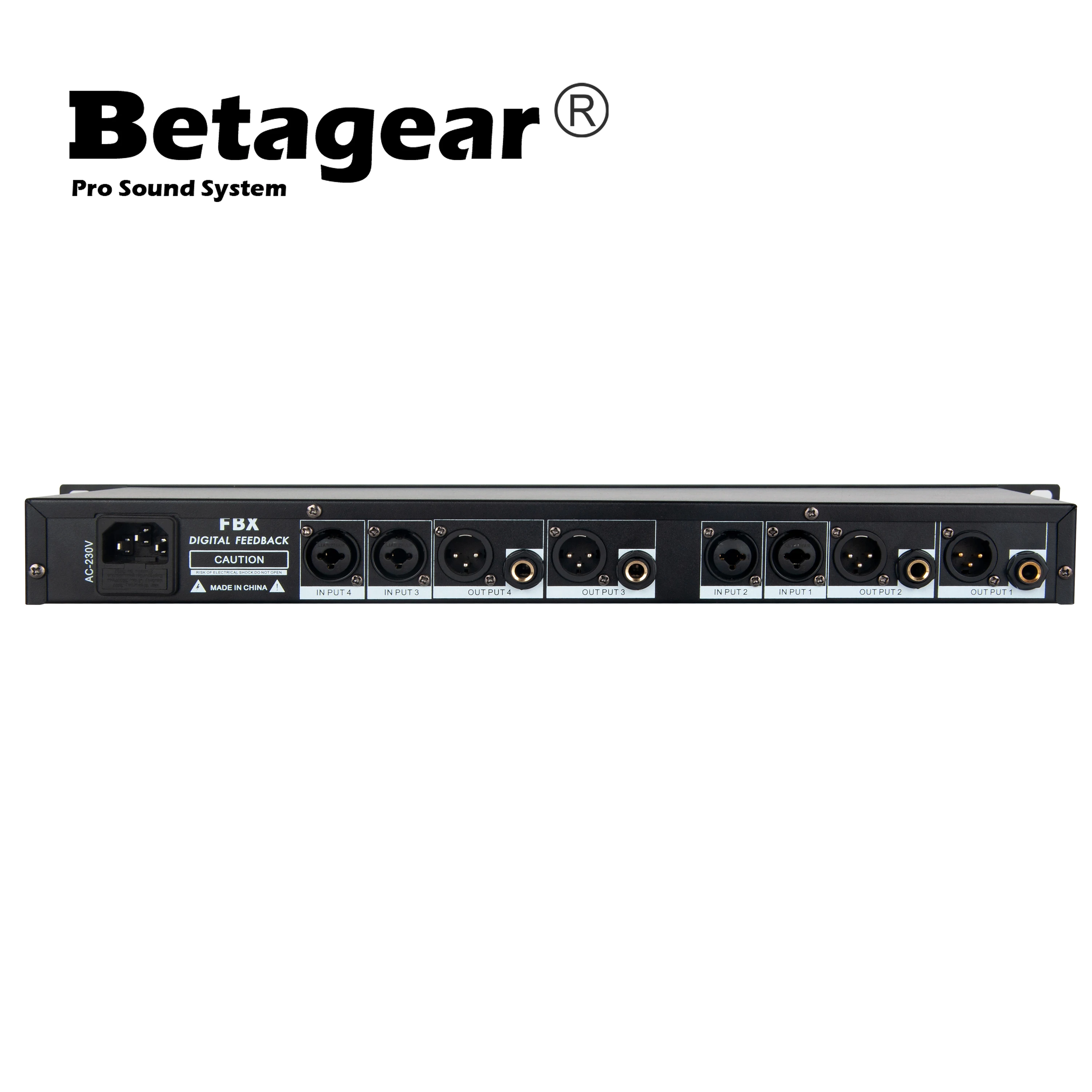 Betagear FBX440 사운드 시스템 장비, 피드백 억제 프로세서, 파괴자 억제, DSP 오디오, 4 in 4 하울링 억제