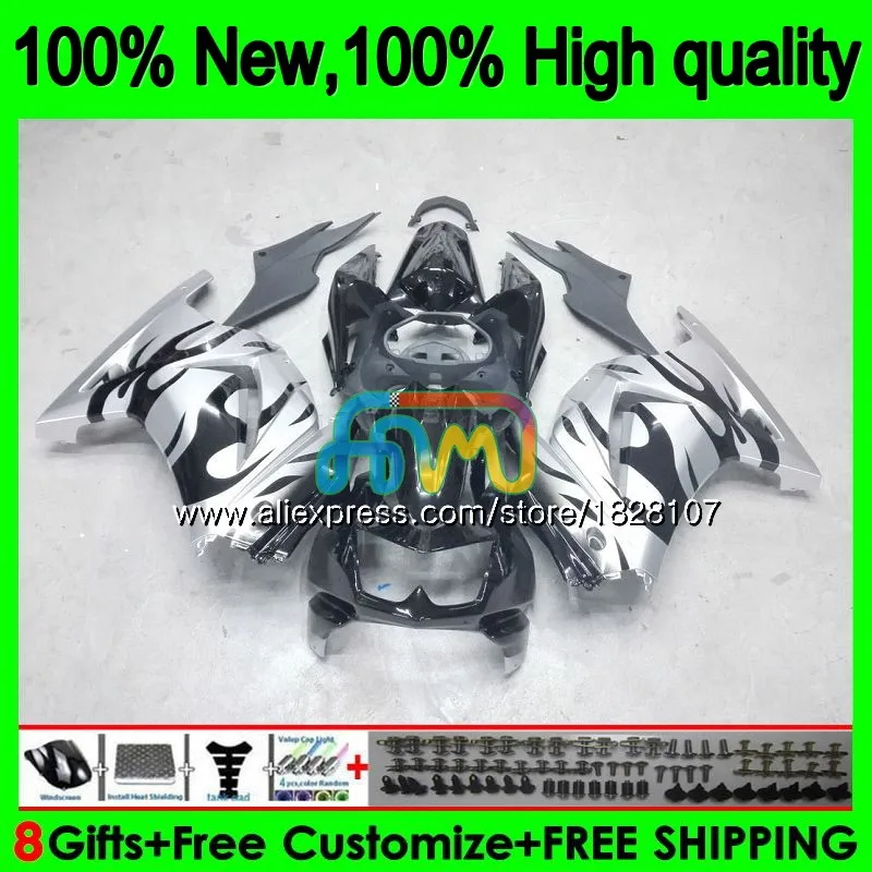 Body For KAWASAKI ZX-250R EX-250 EX250 ZX 250R 2BS.78 EX 250 ZX250R 08 09 10 11 12 Silver flame 2008 2009 2010 2011 2012 Fairing Body For KAWASAKI ZX-250R EX-250 EX250 ZX 250R 2BS.78 EX 250 ZX250R 08 09 10 11 12 Silver flame 2008 2009 2010 2011 2012 Fairing
