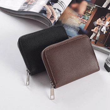 

Fashion Men Card Bag Holder Business Wallet Holders PU Leather For Credit Card Case Organizer Bag Multiple Slots Women Purse