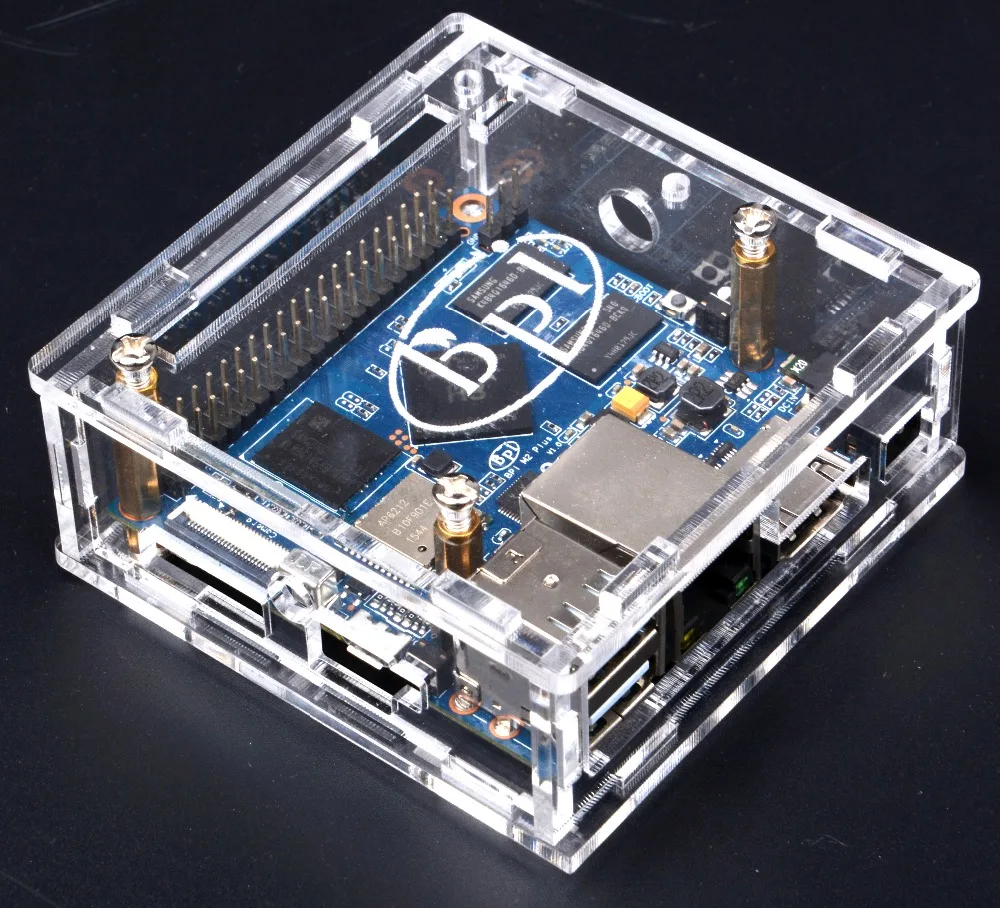 Хорошее качество прозрачный акриловый корпус для Banana Pi M2 + доска | Компьютеры и