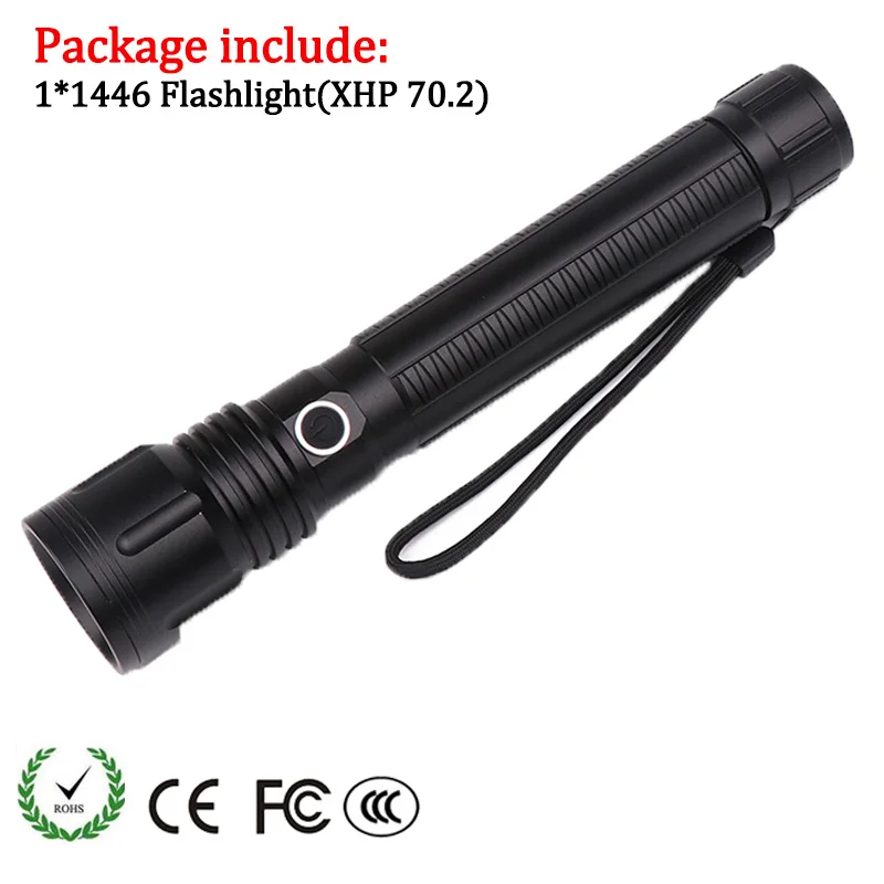 Option E FX-DZ901446 8000лм XHP70.2 светодиодный фонарик CREE XHP50 Мощный тактический Водонепроницаемый 18650 26650 фонарь - Испускаемый цвет: Option E