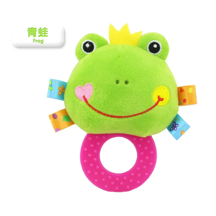 C086. HAPPY Monkey New Style Hand Teether Rattle Cute Stuffed Animal Rattle with BB Device