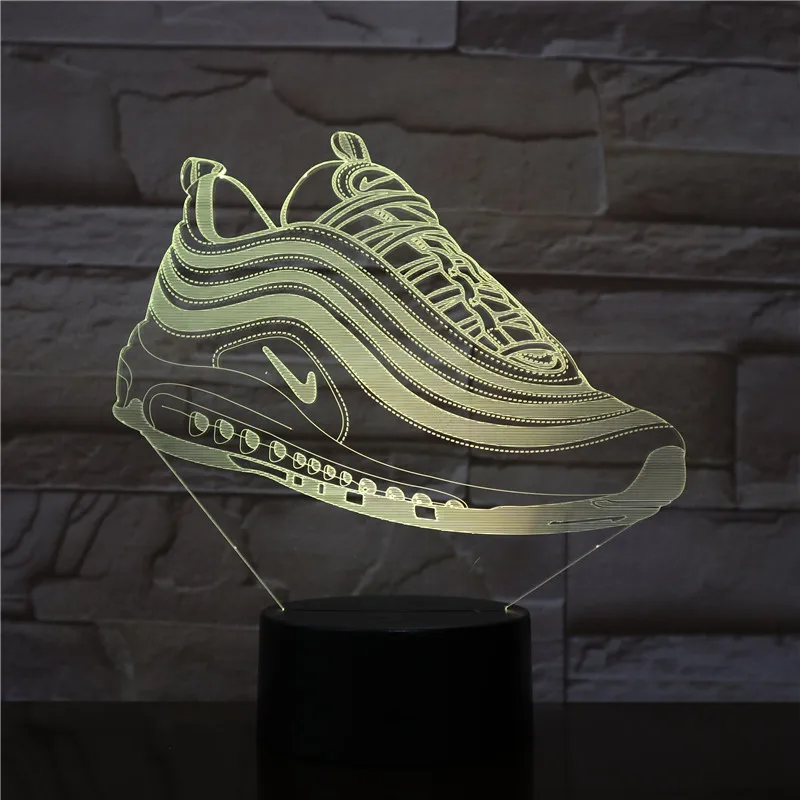 

16 Colors Sneaker Shoes 3D LED Lamp Nightlight USB Battery Operated Led Night Light Lamp Visual Light Effect Gift for Teenager