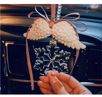 

Crystal Snowflake Pendant Car Hanging Decoration Ornament Suncatcher Christmas Gifts Glass Home Decor Accessories Figurine