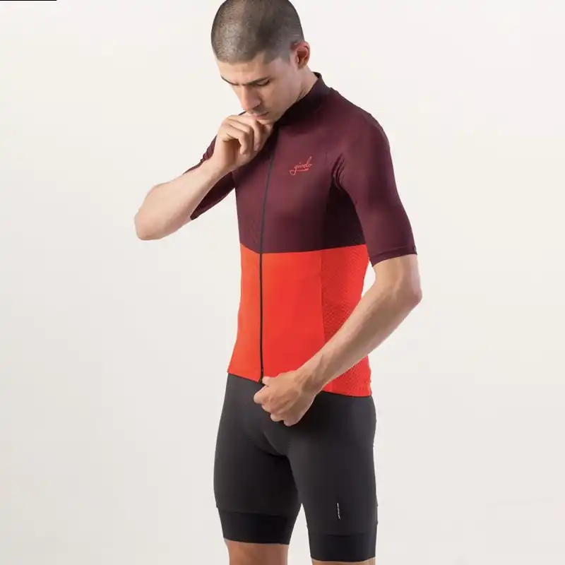 red mesh cycling shorts