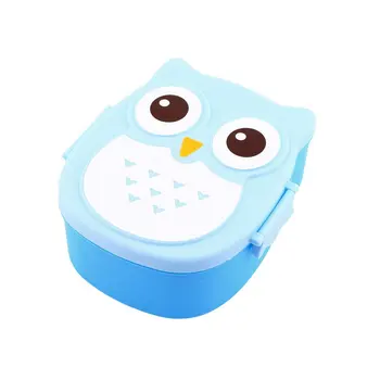 

1050ml Cartoon Owl Tableware Food Fruit Storage Container Portable Bento Box Food-safe Food Outdoor Camping Lunch Dinnerware Box