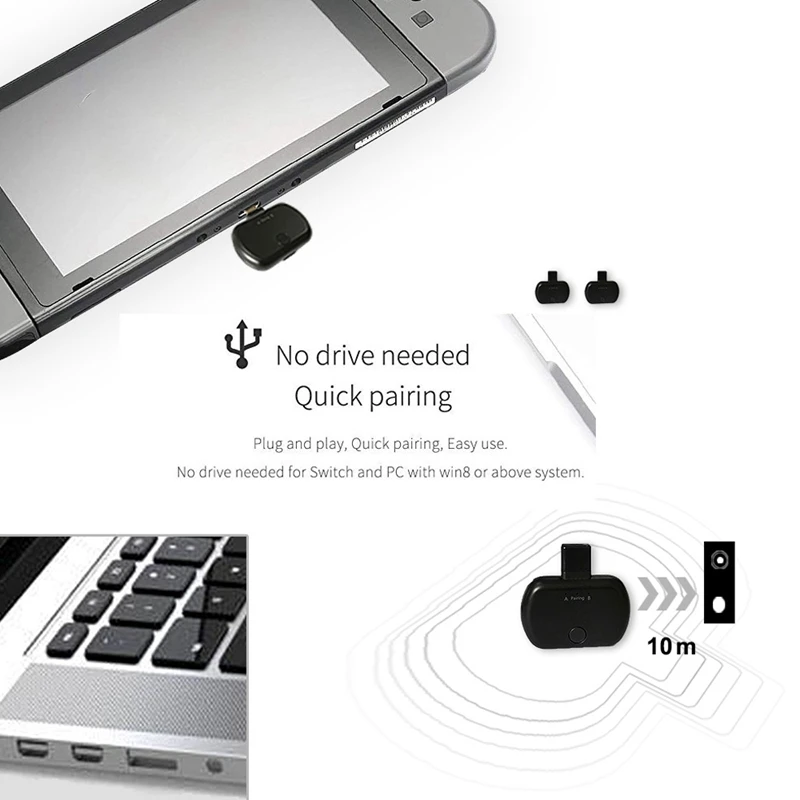 Мини беспроводной аудио адаптер тип-c Bluetooth 5,0 передатчик адаптер для переключателя Bluetooth передатчик