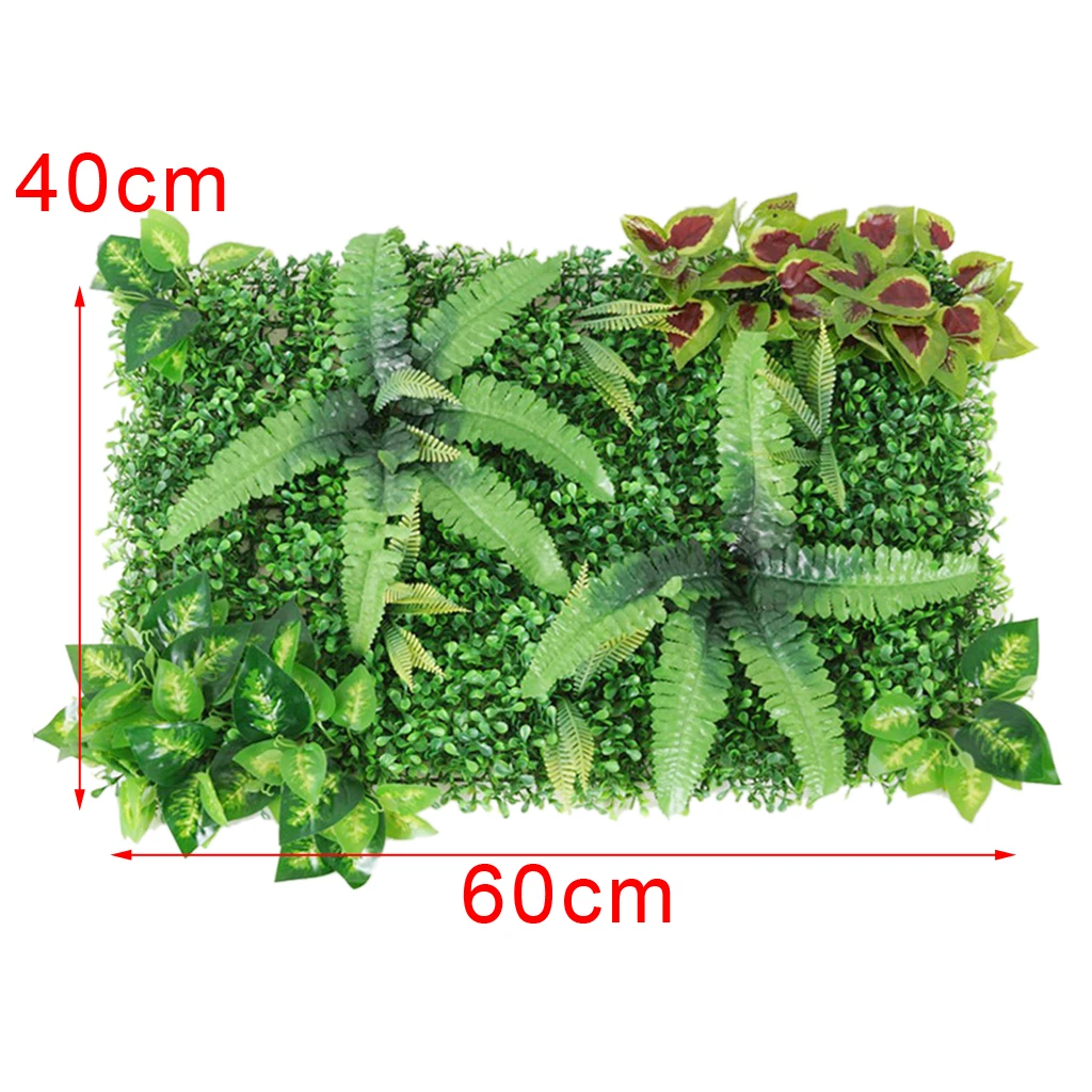 Artificial Hedge Indoor Outdoor Artificial Plants Flower Turf Lawn Topiary Greenery Wall Art Panels for Wedding Garden Yard