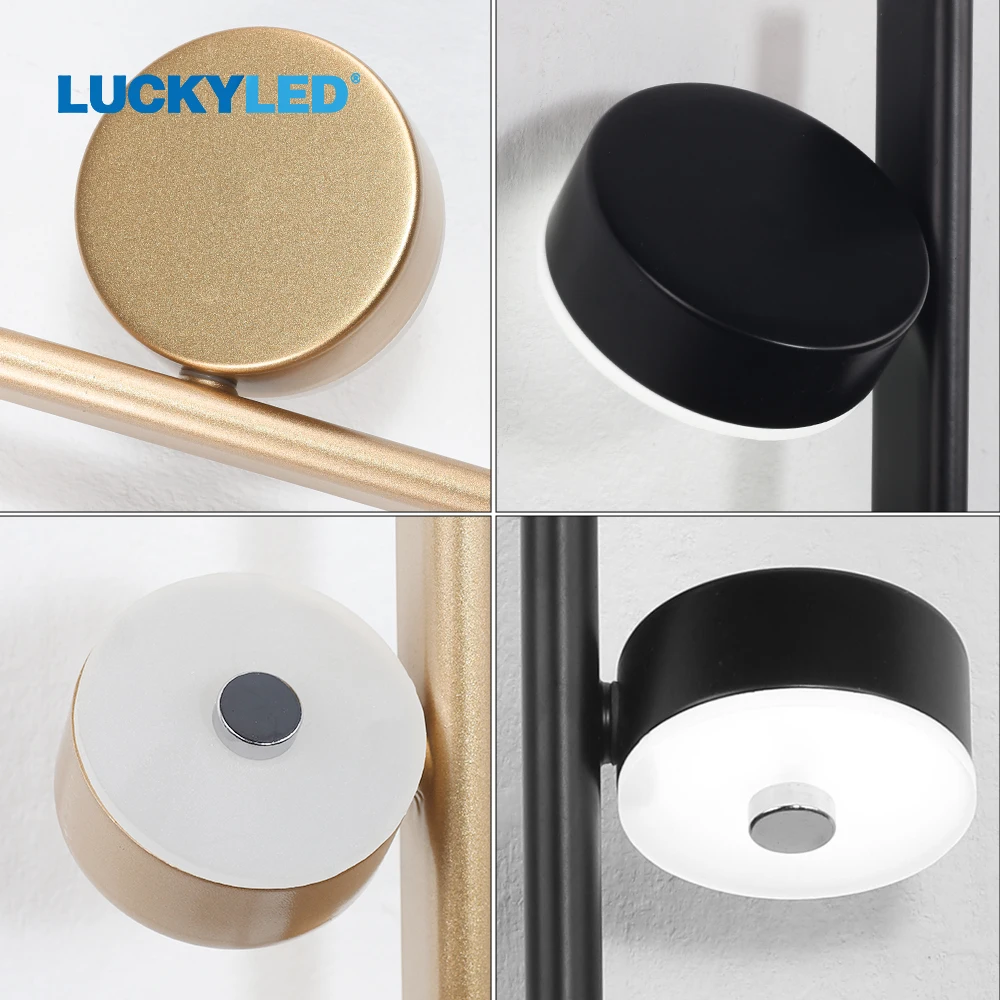 Luckyled Wall Lamp Indoor Rotation Morden Led Wall Light Fixture Stairs Home Living Room Decoration Wall Sconce Room Lighting images - 6