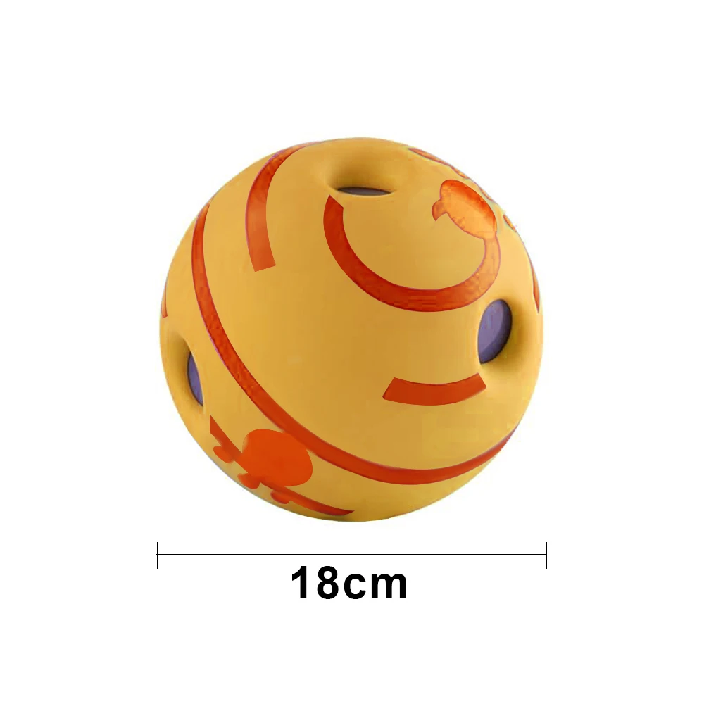 Yellow 18cm Игрушка для собак, забавная игрушка, мячик, игрушка для питомца, кошки, игрушки для собак, силиконовая интерактивная игрушка для прыжков, тренировочный мяч для маленьких и больших собак - Цвет: Yellow 18cm