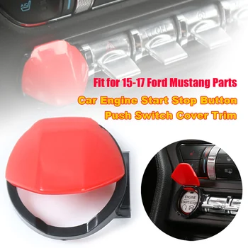 

Car Engine Start Stop Button Push Switch Cover Trim Fit for 2015-2017 Ford Mustang Replacement Parts