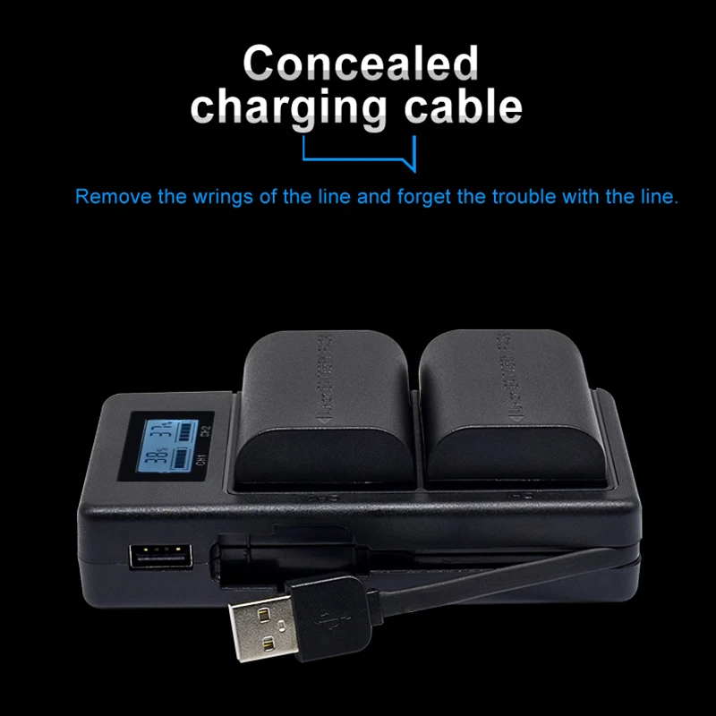 Lp-E6 зарядное устройство LCD Dual charger для Canon Eos 5Ds R 5D Mark Ii 5D Mark Iii 6D 7D 80D Eos 5Ds R камеры