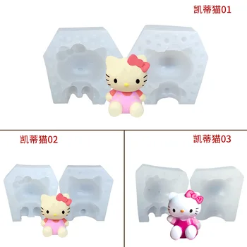 

Mousse Cake Mold Ice Cream Jelly Pudding Hello Kitty DIY Handmade Soap Mold Chocolate Baking Mold Western Restaurant Decoration