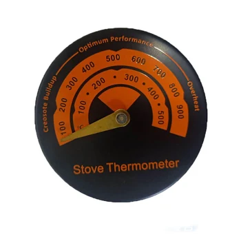 

Magnetic Wood Stove Thermometer Fireplace Fan Stove Thermometer with Probe Household Sensitivity Barbecue Oven Tool Fast Ship