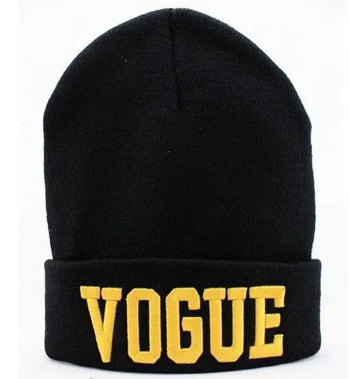 Лидер продаж, шапка VOGUE Beanie, популярный вязаный, шерстяной головной убор для мужчин и женщин, шапки осень/зима, теплые уличные хип-хоп шапки - Цвет: 2