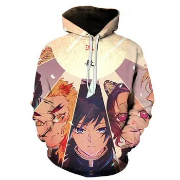 

3D Anime Hoodies Print Hoodies Cool Design Men Sweatshirts Casual Male Tracksuits Fashion Devil's Blade Hoodies Tops 6XL