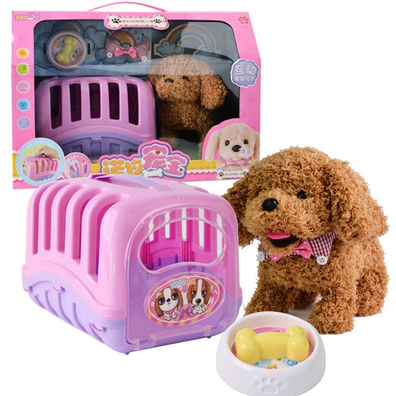 Нора игрушка электрический щенок будет встряхивать свой хвост при ходьбе имитировать детские плюшевые игрушки Тедди Sog детский подарок на день рождения