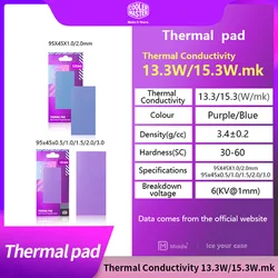 Cooler Master Diamond – tampon thermique de refroidissement en Silicone, 13.3W/MK, pour disque dur, refroidissement à eau, adapté pour CPU/GPU SSD 