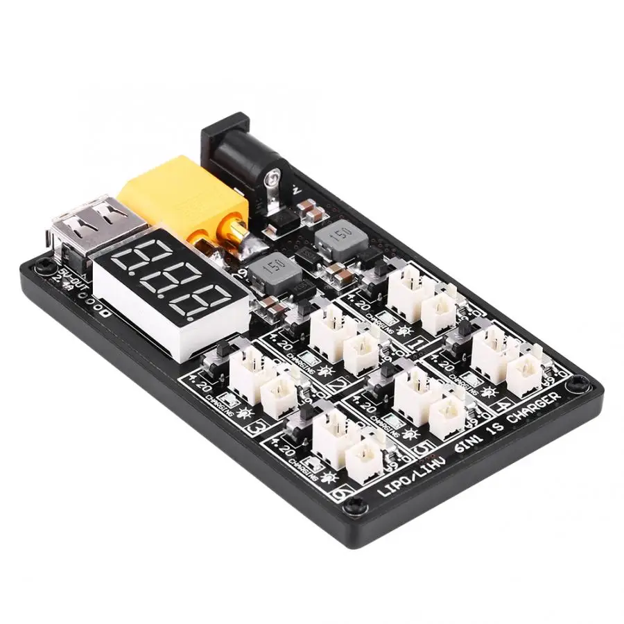 Плата для зарядки RC Lipo параллельная плата 1s 6 в 1 разъемов Li Po с интерфейсом