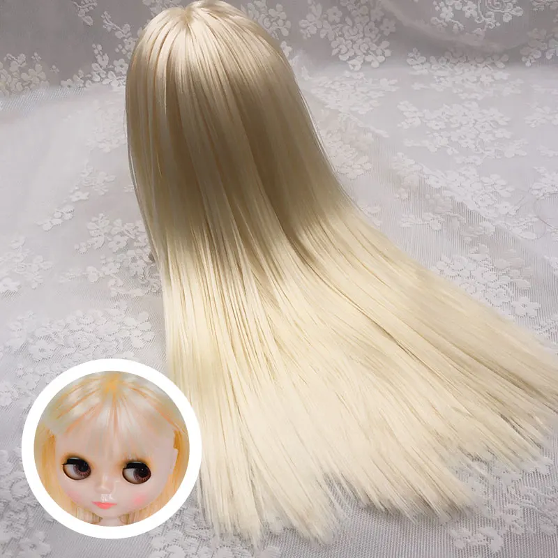 HairWithBangs-04 NBL Blyth кукла аксессуары для DIY пользовательские куклы Blyth, Blyth куклы волосы с куполом и головы волосы с челкой и частичная прическа - Цвет: HairWithBangs-04