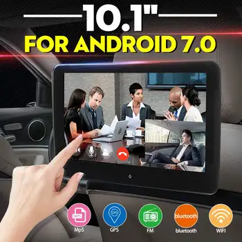 

for Android 7.0 Car Headrest Monitor 1024*600 HD with Touch Screen WIFI bluetooth USB/SD/HDMI/FM Rear-Seat Entertainment player