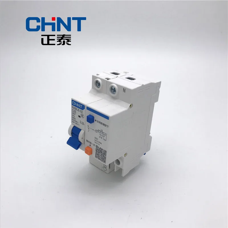 CHNT миниатюрный выключатель утечки DZ47LE NXBLE-32 Тип C 1P+ N 6A 10A 16A 20A 25A 32A Бытовой Воздушный выключатель CHINT RCBO